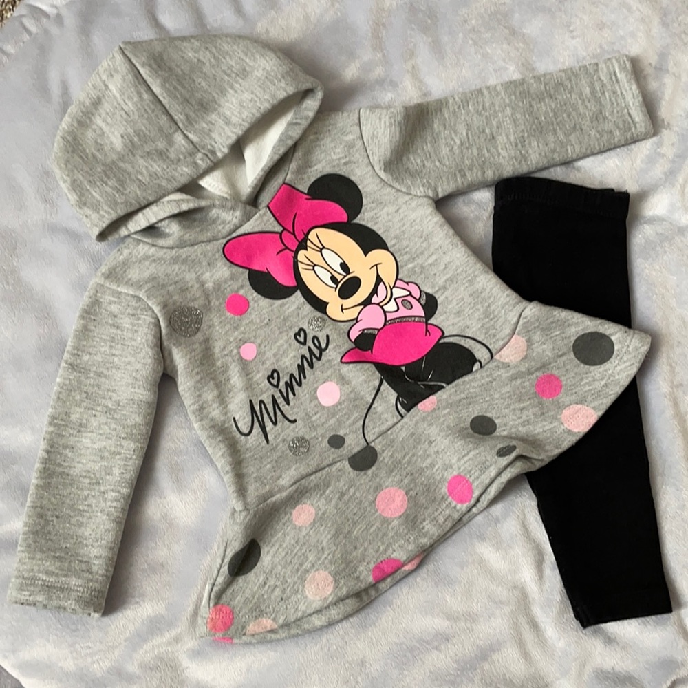 Girls Minnie Mouse sweat set- size 12m